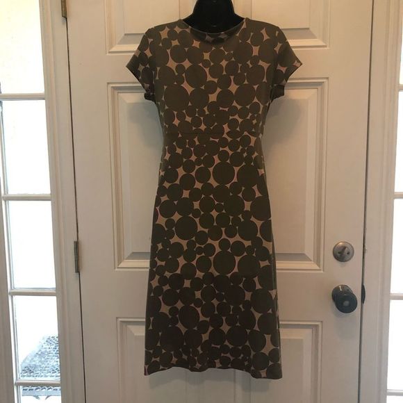 Boden green pink circle midi dress size 8L - Picture 8 of 8